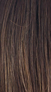  COFFEE-LATTE-R | Dark Brown with evenly Blended Honey Brown highlights and Dark roots