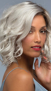 WREN by Estetica in SILVERSUN/RT8 | Iced Blonde with Soft Sand & Golden Brown Roots