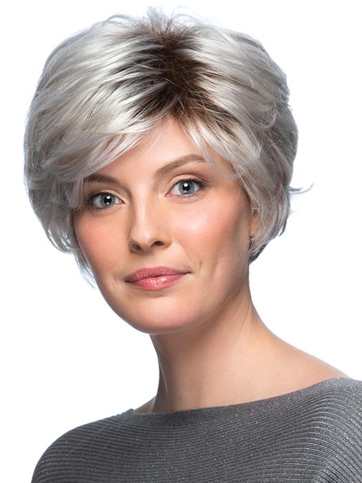 TRUE by Estetica in SILVERSUN/RT8 | Iced Blonde with Soft Sand & Golden Brown Roots