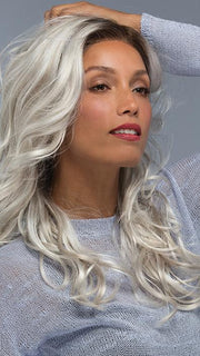 BLAZE by Estetica in SILVERSUN/RT8 | Iced Blonde with Soft Sand & Golden Brown Roots