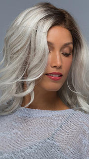 BLAZE by Estetica in SILVERSUN/RT8 | Iced Blonde with Soft Sand & Golden Brown Roots
