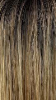 CREAM-VELVET | Medium Warm Mocha Blends into Smooth Velvet and Cream Blonde with Dark Roots