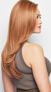 SCENE STEALER by RAQUEL WELCH in RL29/33SS ICED PUMPKIN SPICE | Strawberry Blonde shaded with Dark Red-Brown