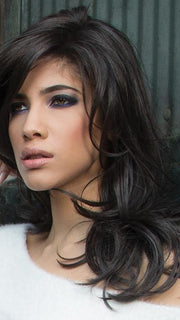 ORCHID by ESTETICA in CHOCOLATE-SMOKE | Dark Brown and Chestnut Brown Blend with Fine Slate Blue Highlights