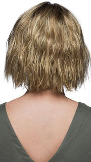 RH12/26RT4 | Light Brown with Chunky Golden Blonde Highlights and Dark Brown Roots