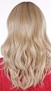 HONEY WITH CHAI LATTE | Light Golden Brown with Pale Golden Blonde & Medium Golden Blonde Highlights on Top, Medium Brown Roots