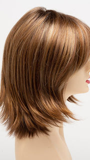 CREAMED-COFFEE | Medium Brown roots and base with Cinnamon and Golden Blonde highlights