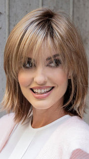 GOLDEN-NUTMEG | Medium Brown roots with overall Warm Cinnamon base and Golden Blonde highlights