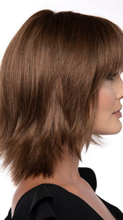 The monofilament top, lace front, and textured layers allow the wearer to customize the style in many ways