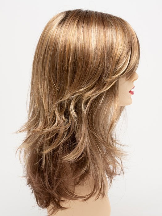 GOLDEN-NUTMEG | Medium Brown roots with overall Warm Cinnamon base and Golden Blonde highlights