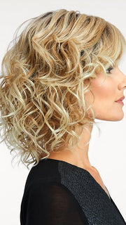 Face framing tendrils can be styled onto the face or brushed away