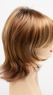 CREAMED-COFFEE | Medium Brown roots and base with Cinnamon and Golden Blonde highlights