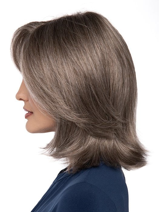 The mono top creates the appearance of natural hair growth