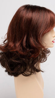 CHOCOLATE-CHERRY | Dark Brown roots with overall Medium Brown base with Deep Red highlights