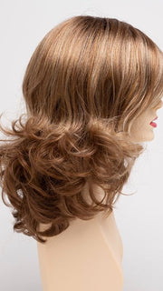 CREAMED-COFFEE | Medium Brown roots and base with Cinnamon and Golden Blonde highlights