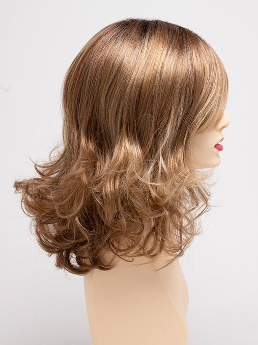 GOLDEN-NUTMEG | Medium Brown roots with overall Warm Cinnamon base and Golden Blonde highlights