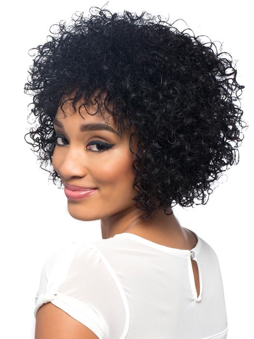 A short style with tight, spiral curls