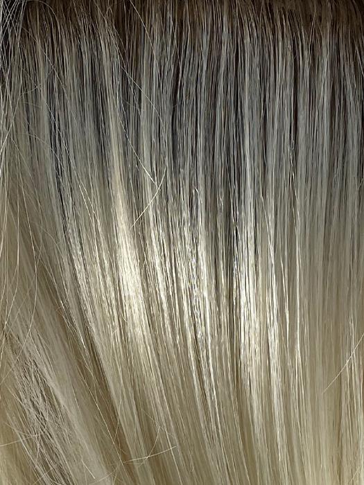 SEASHELL-BLOND-R | Cool White Blonde and Creamy White Tones Blended with Soft Brown Roots