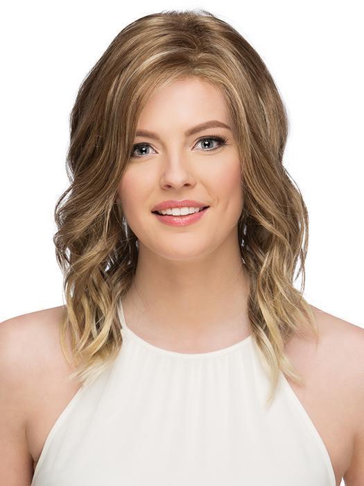 OCEAN by ESTETICA in R613BG14 | Dark Blonde with Fine Pale Blonde highlights & Pale Blonde tipped ends