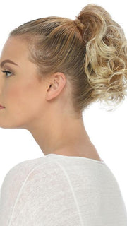 This style features 9" loose layered curls attached to a spring clip allowing for a quick and easy way to add some fun to your updo