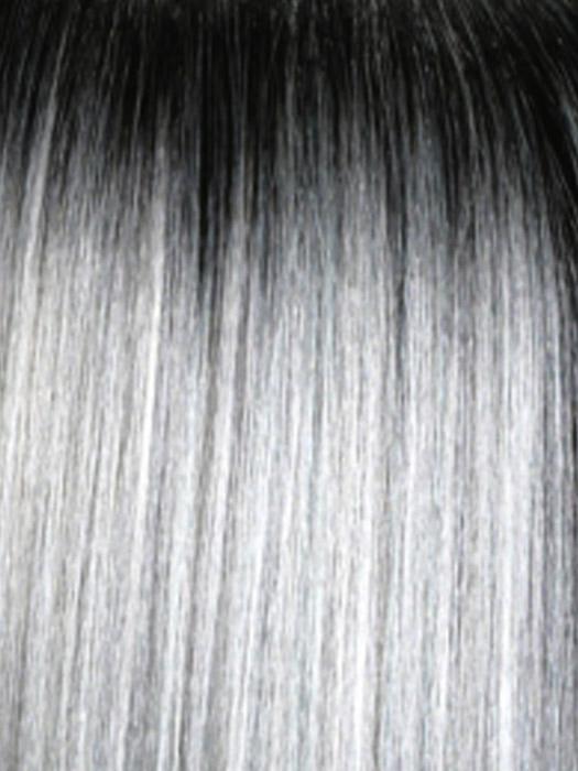 STT1B/TG | Gray and 5% Teal Mixed with Off Black Roots