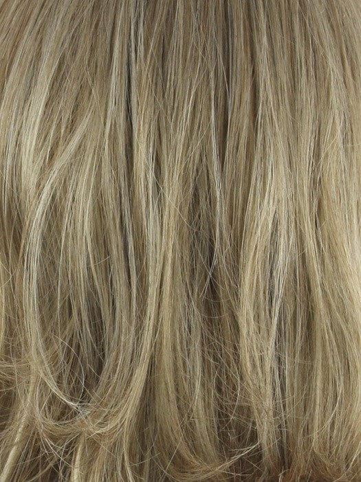 SUGAR-CANE-R | Rooted Dark with Platinum Blonde and Strawberry Blonde evenly blended base with Light Auburn highlight