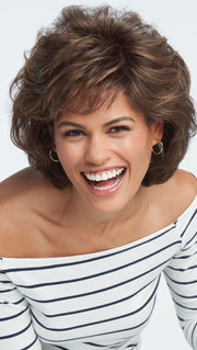 SALSA by Raquel Welch in R829S GLAZED HAZELNUT | Rich Medium Brown with Ginger Highlights on Top