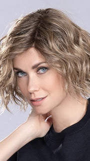 LIGHT BERNSTEIN ROOTED 14.26.27 | Medium Ash Blonde, Light Golden Blonde, and Dark Strawberry Blonde with Shaded Roots