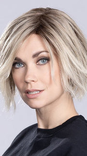 CHAMPAGNE ROOTED 24.23.16 | Lightest Ash Blonde and Lightest Pale Blonde with Medium Blonde Blend and Shaded Roots | The style pictured has been heat styled straight