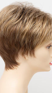 GOLDEN NUTMEG | Medium Brown roots with overall Warm Cinnamon base and Golden Blonde highlights
