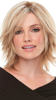 Top Form 6-8" by Jon Renau in 12FS8 SHADED PRALINE | Medium Natural Gold Blonde, Light Gold Blonde, Pale Natural Blonde Blend, Shaded with Dark Brown PPC MAIN IMAGE FB MAIN IMAGE