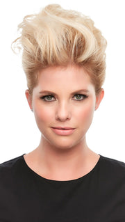 Top This 12" by Jon Renau in 12FS8 SHADED PRALINE | Medium Natural Gold Blonde, Light Gold Blonde, Pale Natural Blonde Blend, Shaded with Dark Brown PPC MAIN IMAGE FB MAIN IMAGE