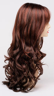 CHOCOLATE-CHERRY | Dark Brown roots with overall Medium Brown base with Deep Red highlights