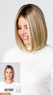 12FS8 SHADED PRALINE | Light Gold Brown, Light Natural Gold Blonde & Pale Natural Gold-Blonde Blend, Shaded with Medium Brown