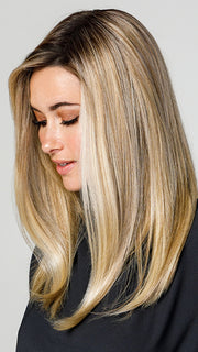 EASIPART MEDIUM 18" by Jon Renau in 12FS8 SHADED PRALINE | Light Gold Brown, Light Natural Gold Blonde & Pale Natural Gold-Blonde Blend, Shaded with Medium Brown PPC MAIN IMAGE FB MAIN IMAGE