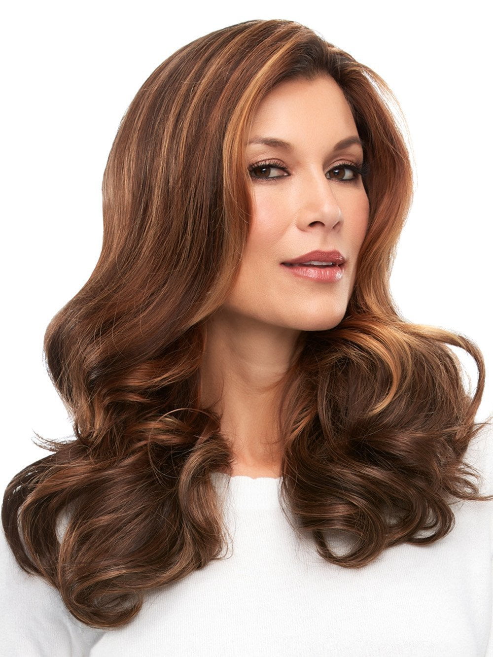 Worn over the part and adds volume to longer hair styles