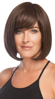 Wear the bang off to the side or have your stylist customize it for you | Color: Medium Brown