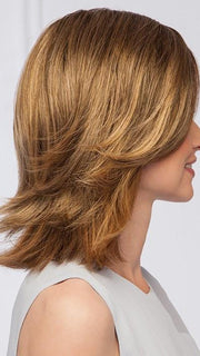 Top-of-head hairpiece that blends seamlessly with mid-length to longer layered hair | Color: GL14-16SS