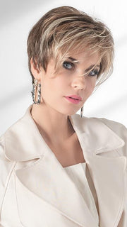 This cut is edgy and designed to highlight texture within the layers