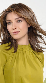 LUNA by ELLEN WILLE in CHOCOLATE SHADED 830.27.6 | Medium Brown and Light Auburn blend with dark shaded roots