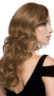Enjoy all the styling flexibility of human hair! Shown here curled with a 1 inch barrel curling iron  (This piece has been styled and curled)