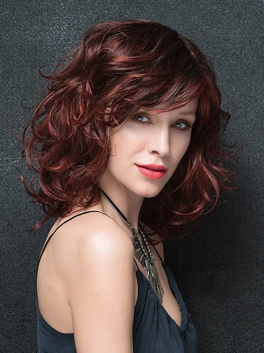LOAD by Ellen Wille in HOT CHILI ROOTED | Bright Copper Red and Medium Burgundy Red Blend with Medium to Dark Brown Roots PPC MAIN IMAGE