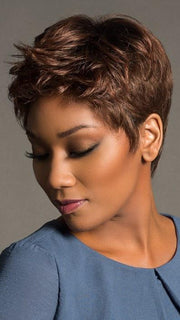 RISK COMFORT by Ellen Wille in AUBURN ROOTED | Dark Auburn, Bright Copper Red, and Warm Medium Brown Blend with Dark Roots	