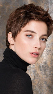 RISK COMFORT by Ellen Wille in AUBURN ROOTED | Dark Auburn, Bright Copper Red, and Warm Medium Brown Blend with Dark Roots	