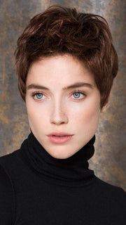RISK COMFORT by Ellen Wille in AUBURN ROOTED | Dark Auburn, Bright Copper Red, and Warm Medium Brown Blend with Dark Roots	