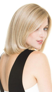 Bangs Measure 5.25" | Crown Measures 12" | Sides Measure 9" | Nape Measures 5" | Color: Champagne Rooted