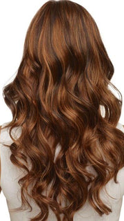 CHOCOLATE CARAMEL | Dark Brown roots with overall Medium Brown base with Deep Red highlights