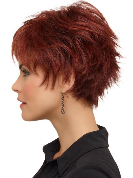 Envy Genny Wig : Left Profile | Color Dark Red