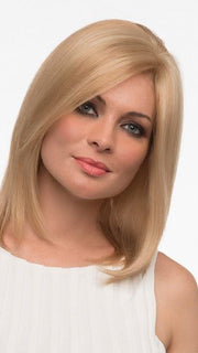 Asymmetrical bob with heavy front fringe