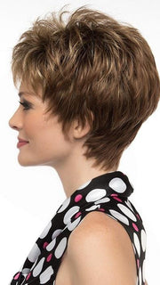 Jacqueline Petite has dreamy, wispy bangs and the perfect layering to accentuate your cheekbones